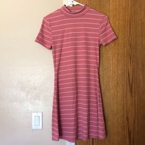 Pink and white stripped dress